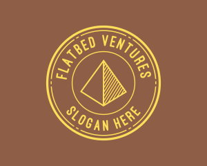 Yellow Pyramid Outline logo design