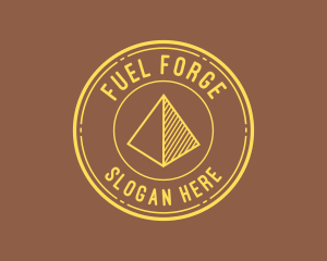 Yellow Pyramid Outline logo design