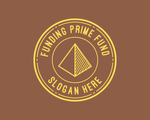 Yellow Pyramid Outline logo design