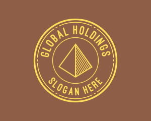 Yellow Pyramid Outline logo design