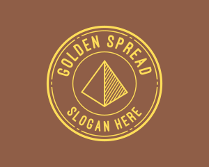 Yellow Pyramid Outline logo design