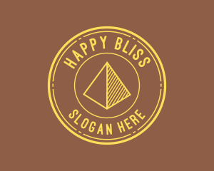 Yellow Pyramid Outline logo design