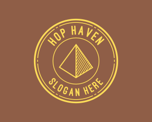 Yellow Pyramid Outline logo design