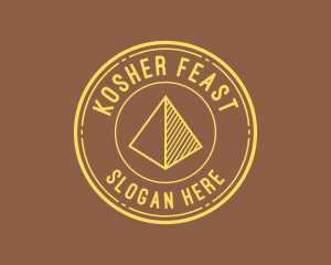 Yellow Pyramid Outline logo design