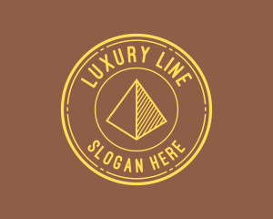 Yellow Pyramid Outline logo design