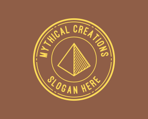 Yellow Pyramid Outline logo design