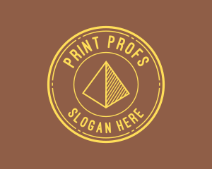 Yellow Pyramid Outline logo design