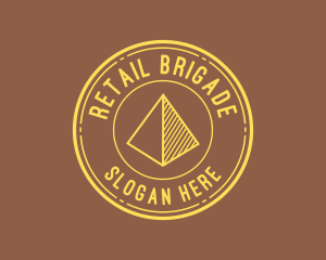 Yellow Pyramid Outline logo design