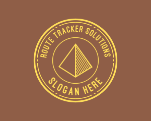 Yellow Pyramid Outline logo design