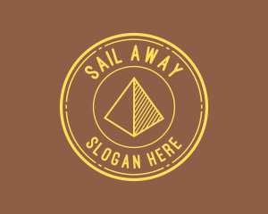 Yellow Pyramid Outline logo design