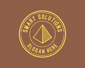 Yellow Pyramid Outline logo design