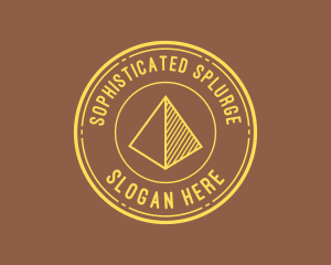 Yellow Pyramid Outline logo design