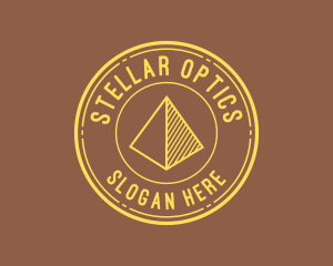 Yellow Pyramid Outline logo design