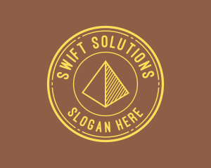 Yellow Pyramid Outline logo design