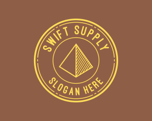 Yellow Pyramid Outline logo design