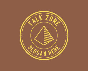 Yellow Pyramid Outline logo design