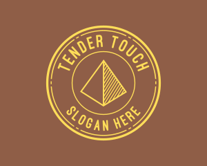 Yellow Pyramid Outline logo design