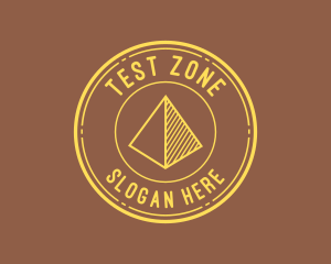 Yellow Pyramid Outline logo design