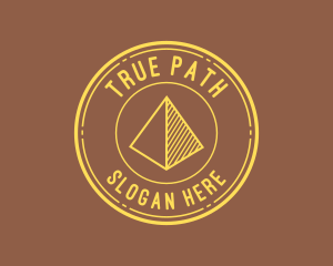 Yellow Pyramid Outline logo design