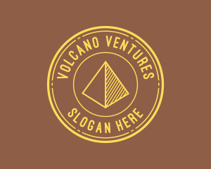 Yellow Pyramid Outline logo design