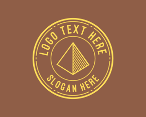 Outline - Yellow Pyramid Outline logo design