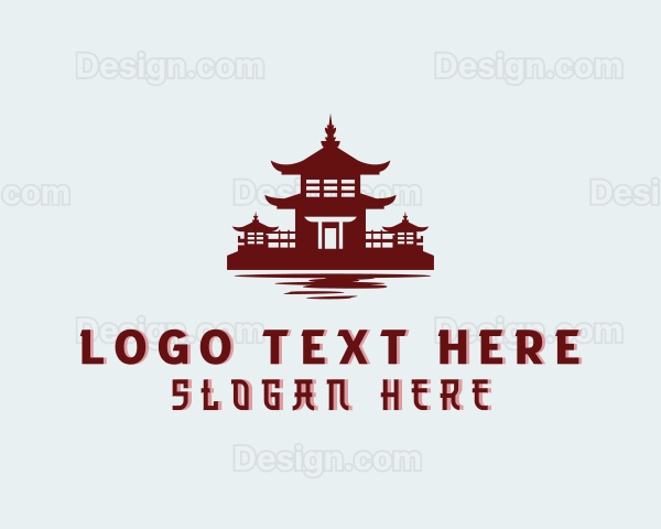 Asian Pagoda Architecture Logo