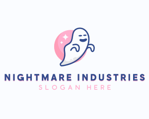 Spooky Scary Ghost logo design