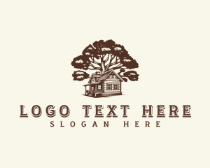 Cabin House Tree logo