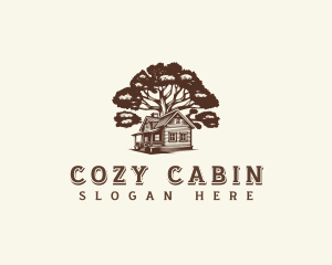 Cabin House Tree logo