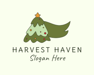 Pine Tree Christmas logo design