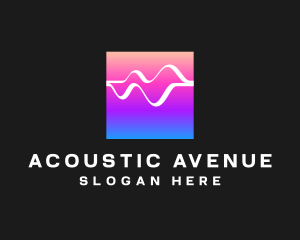 Audio Sound Wave Acoustics logo design