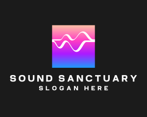 Audio Sound Wave Acoustics logo design