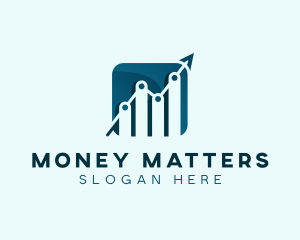 Financial Analytics Graph logo design