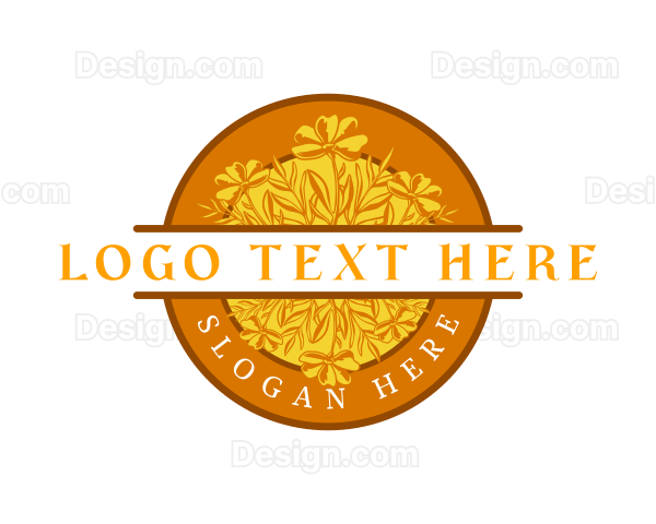 Botanical Flower Garden Logo