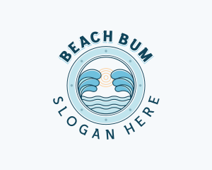 Ocean Waves Travel logo design