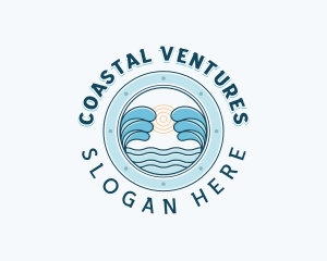 Ocean Waves Travel logo design