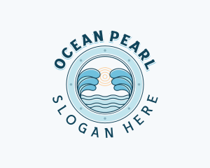 Ocean Waves Travel logo design