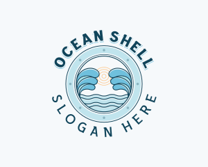 Ocean Waves Travel logo design