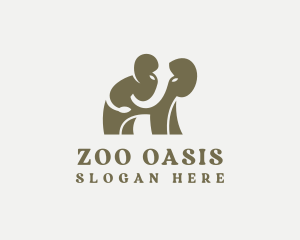 Elephant Animal Zoo Safari logo design