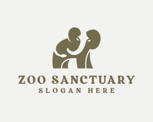 Elephant Animal Zoo Safari logo design