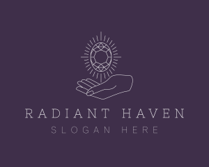 Gemstone Crystal Hand  logo