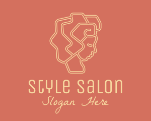 Minimalist Salon Hairdresser logo design