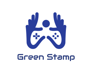 Blue Hand Gaming logo design