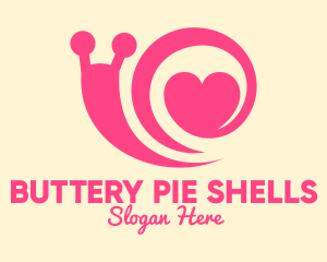 Pink Lovely Snail logo design