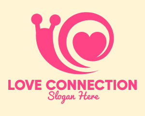 Pink Lovely Snail logo design