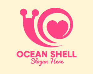 Pink Lovely Snail logo design