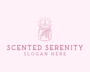 Ribbon Scented Candle logo design