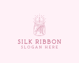 Ribbon Scented Candle logo design