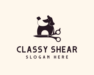 Dog Grooming Shears logo design