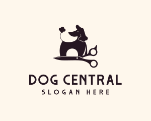 Dog Grooming Shears logo design